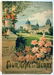 Reklama „Touraine Et Berry” na trasie Orleans Railway